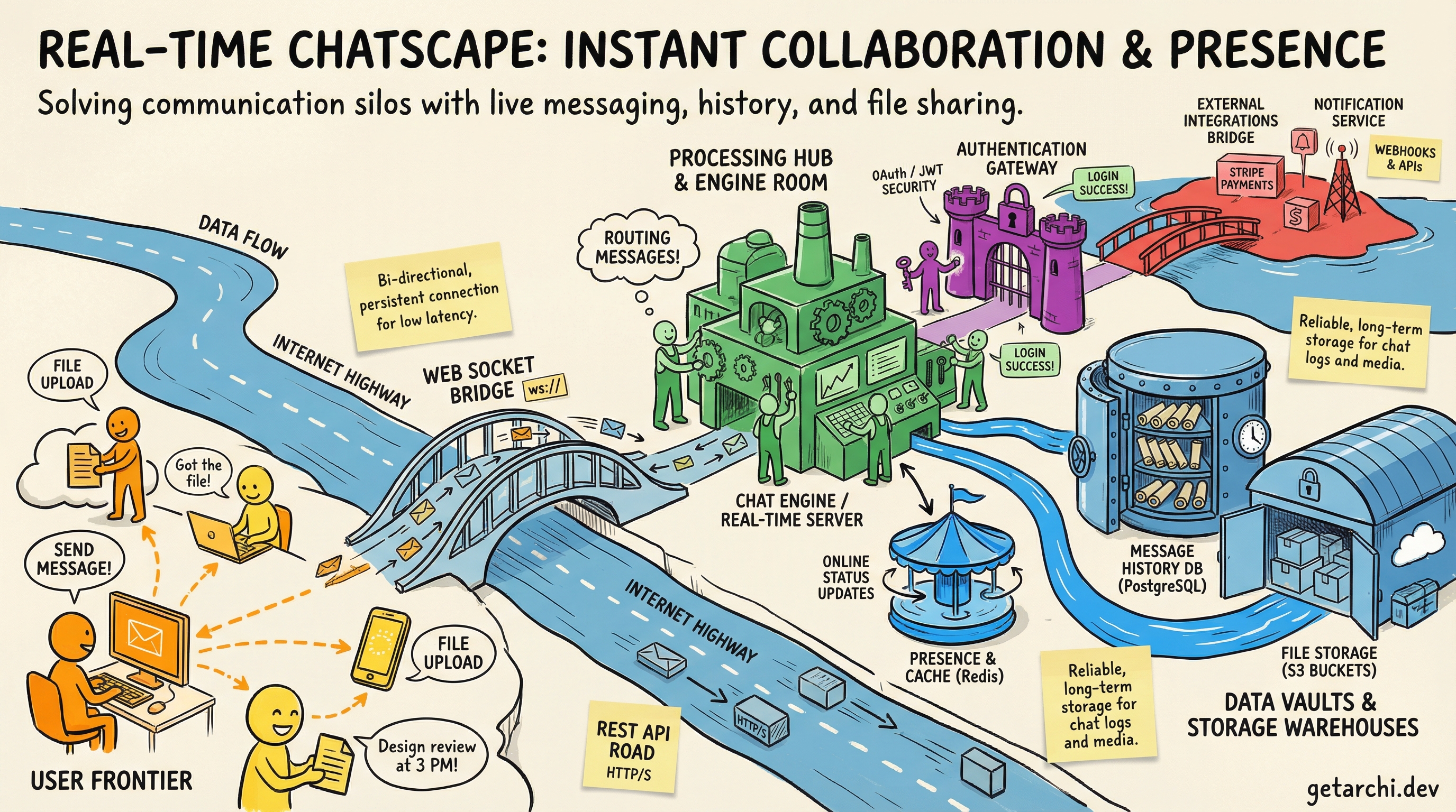 Real-time Chat architecture diagram